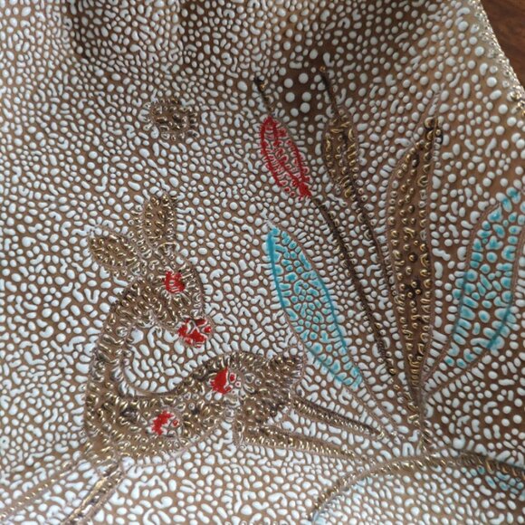 VTG Italian Fratelli Fanciullacci Double Dish with handle Pebble Lava 11.5" - Picture 15 of 16